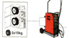 Obrázek z Svářečka CO2 - Svářecí invertor CO2 (MIG-MAG) Technomig 223 Treo Synergic+M6 Telwin 