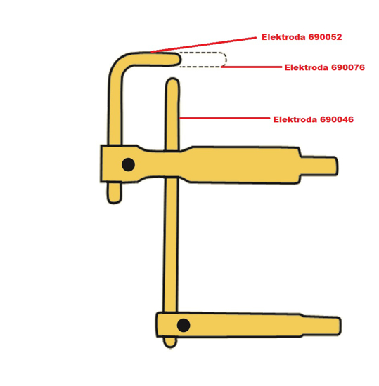 Obrázek z Elektroda pro čelisti XA5 Telwin 690052 